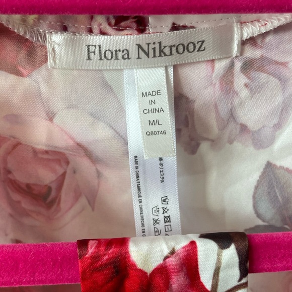 Flora Nikrooz Silk Floral Robe and Sash - Picture 3 of 4